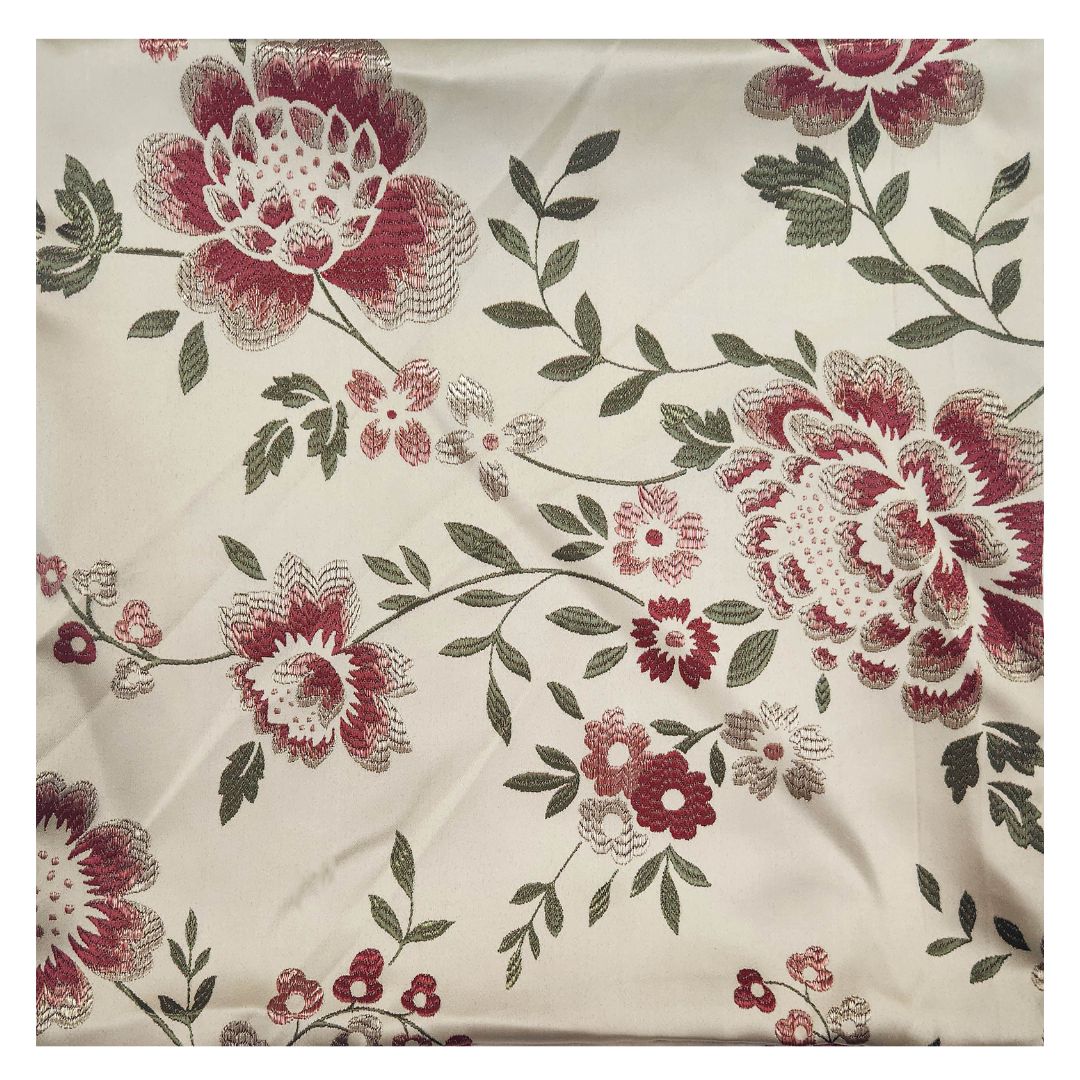 Rapee Poppy Damask Weave Cushion Cover Natural