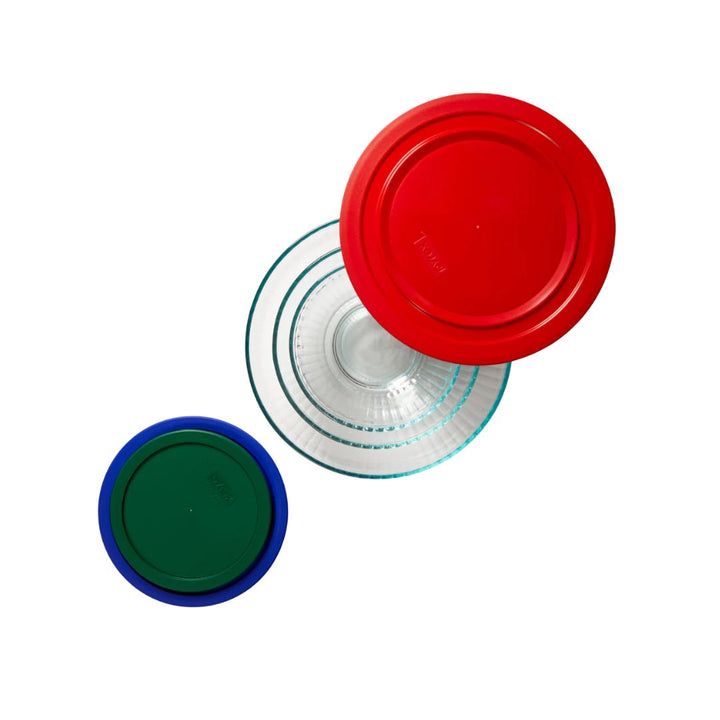 Pyrex 4pc Sculpted Glass Mixing Bowls Set