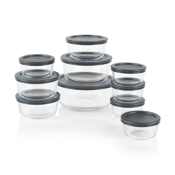 Pyrex Simply Store 10pc Set with Grey Lid