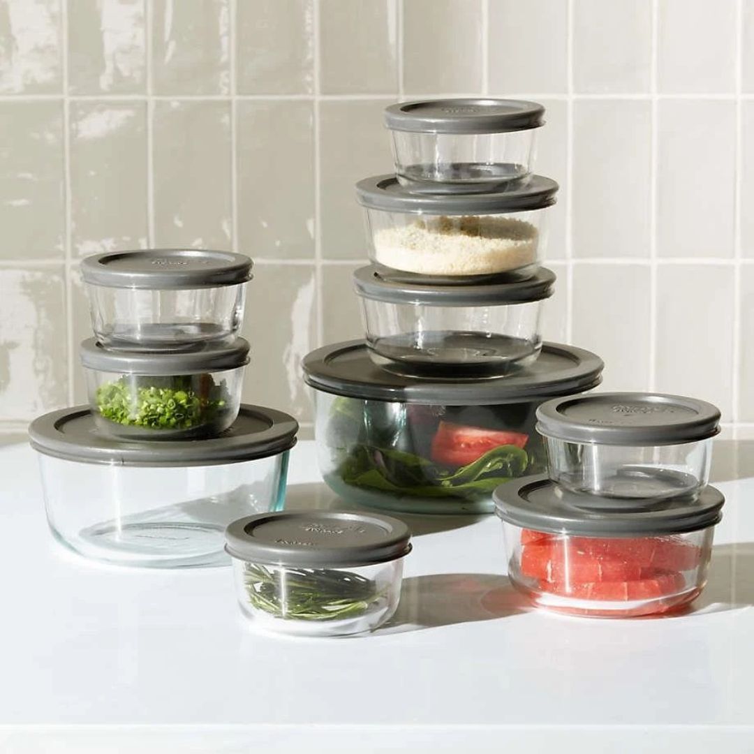 Pyrex Simply Store 10pc Set with Grey Lid