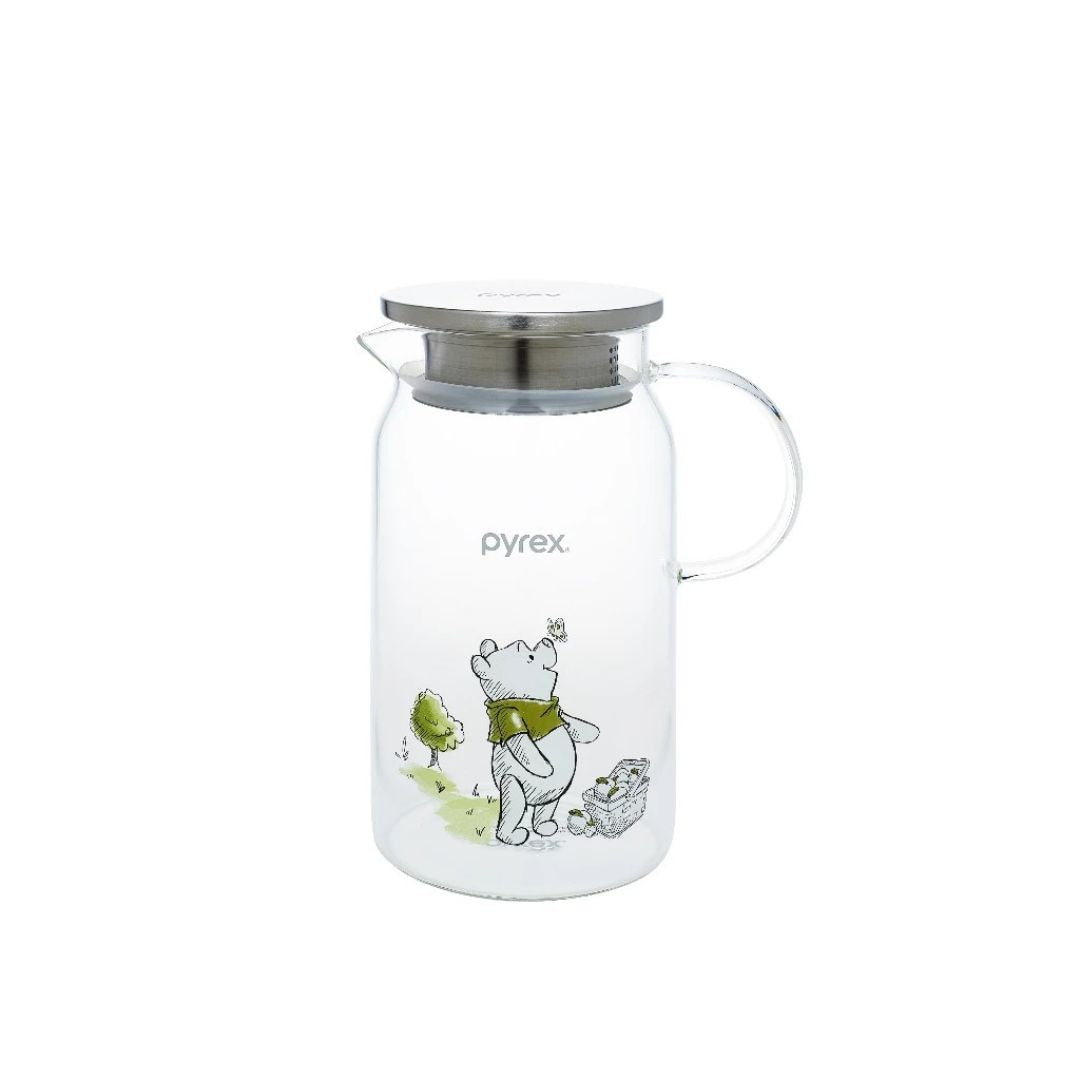 Pyrex x Disney Set Of 3 Carafe & Double Wall Mug with Handle Set - Pooh Forest Holiday
