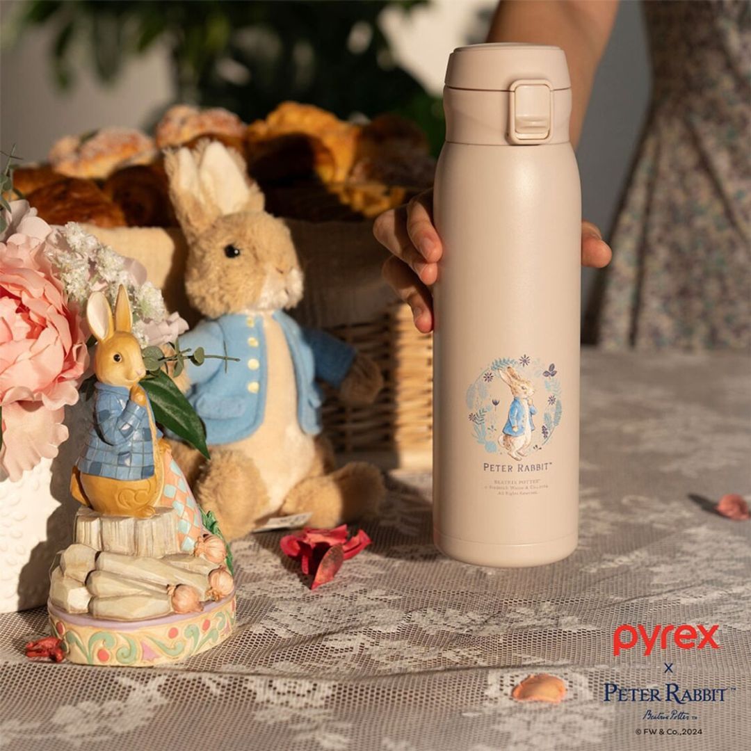 Pyrex x Peter Rabbit 680Ml One Touch Stainless Steel Double Vacuum Thermal Bottle