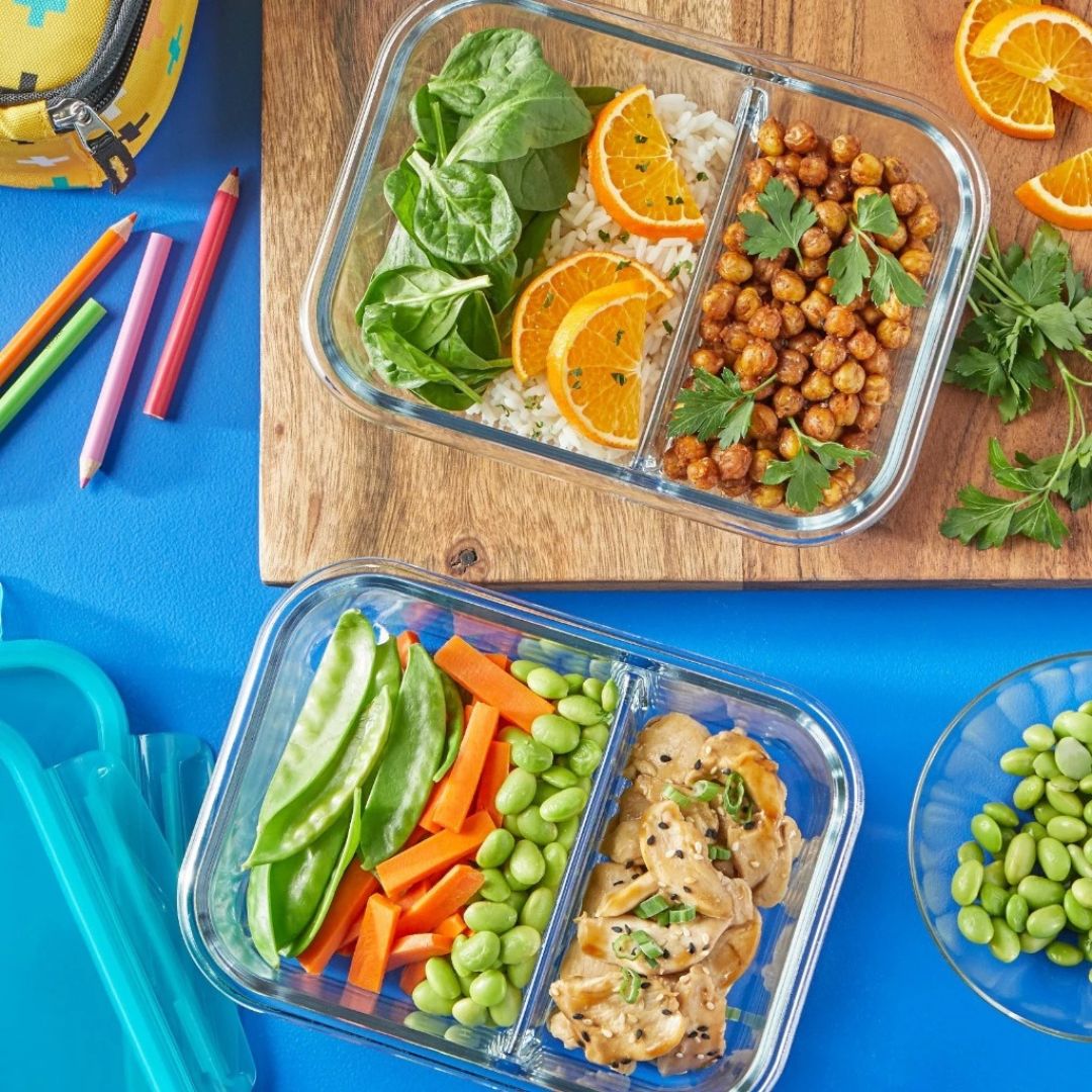 Pyrex x Tsum Tsum 2pc 620ml & 1050ml Divided Glass Storage Set