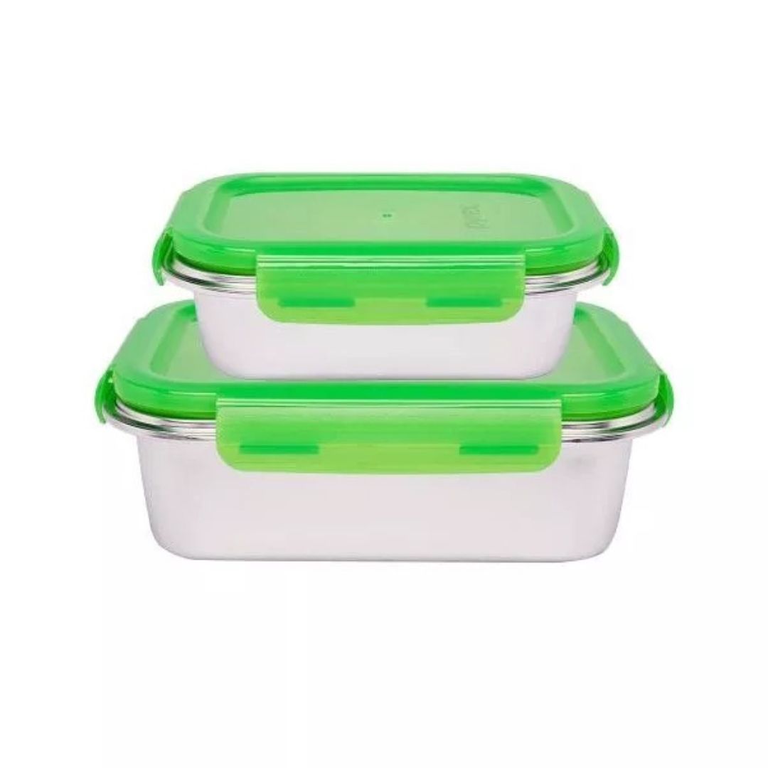 Pyrex 2pc Stainless Steel Storage Set with Lid