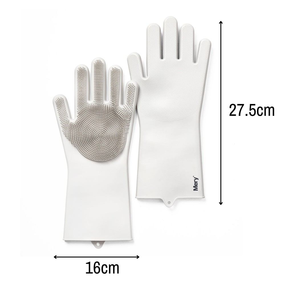 Mery Silicone Textured Cleaning Gloves (2PCS)