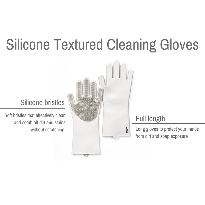 Mery Silicone Textured Cleaning Gloves (2PCS)