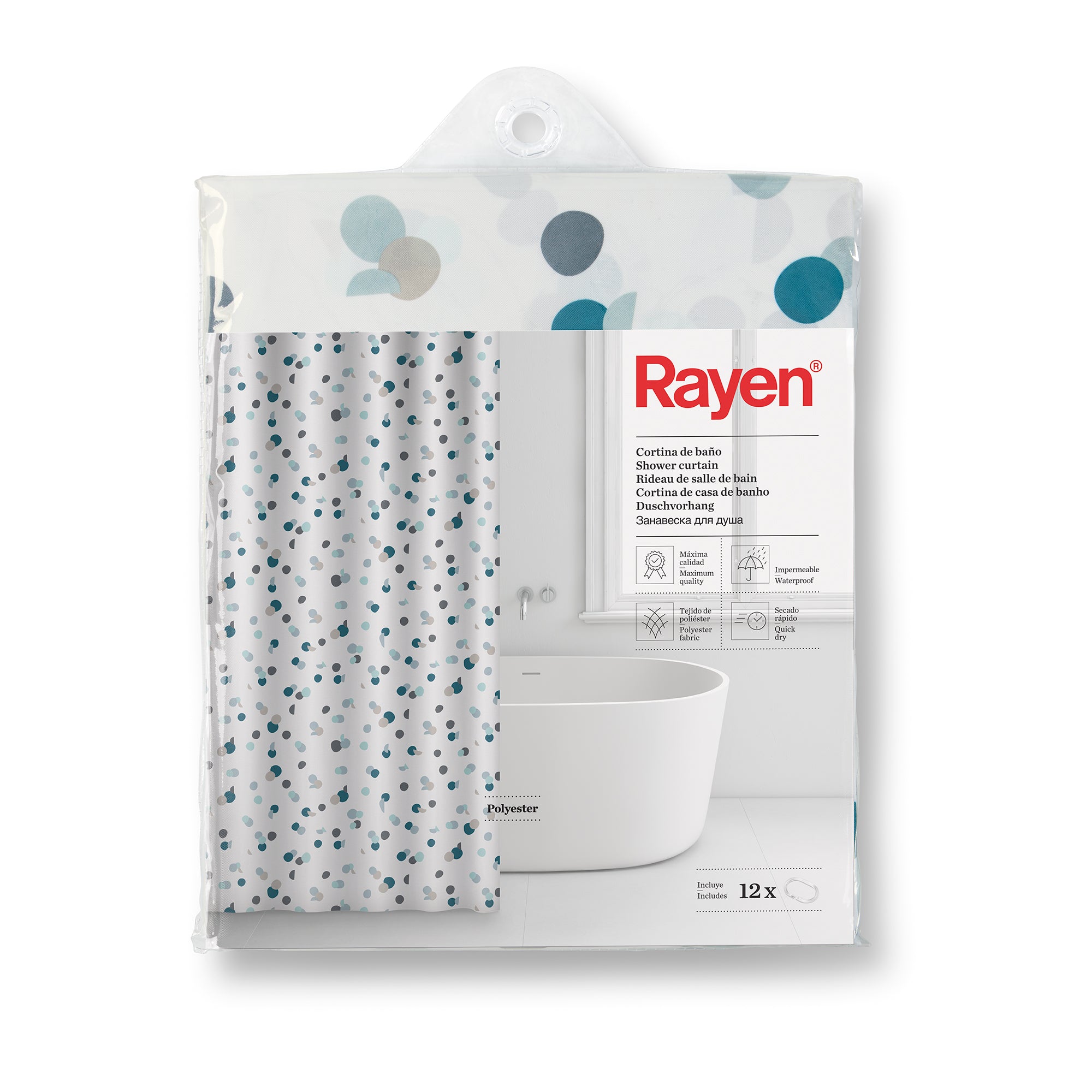 Rayen High Quality Shower Curtain 180 x 200cm