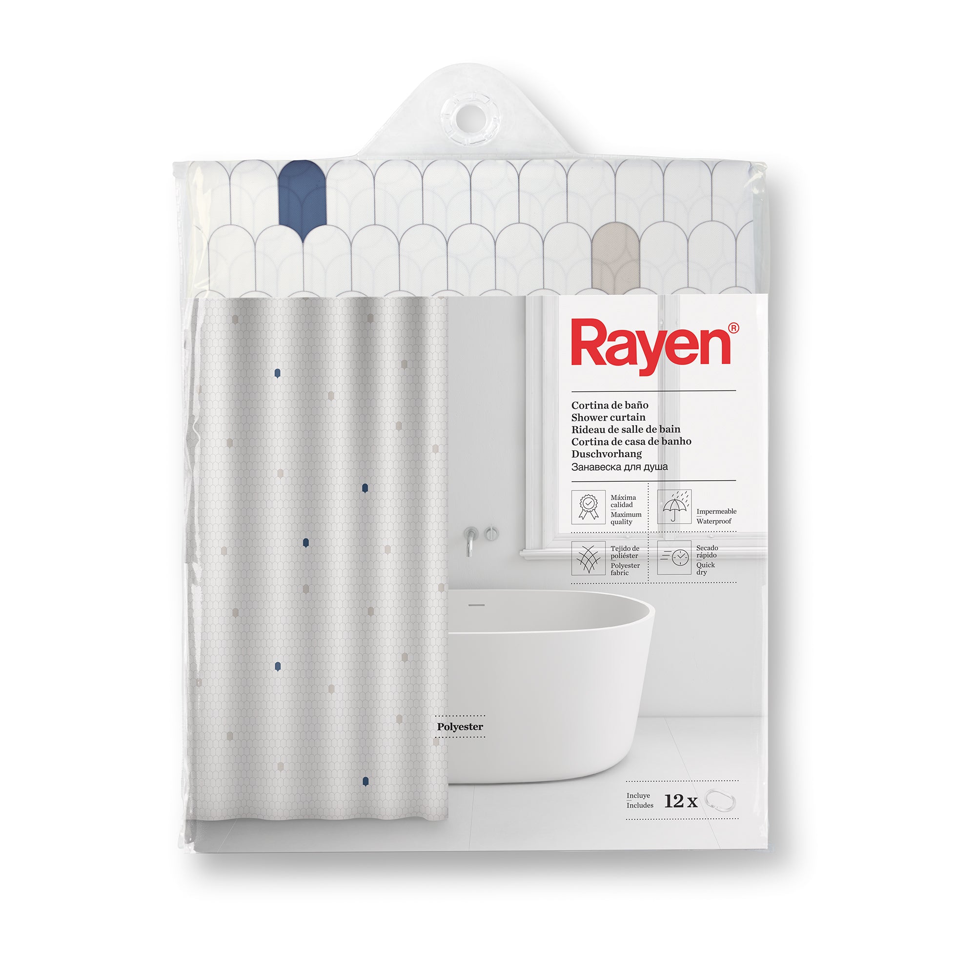 Rayen High Quality Shower Curtain 180 x 200cm
