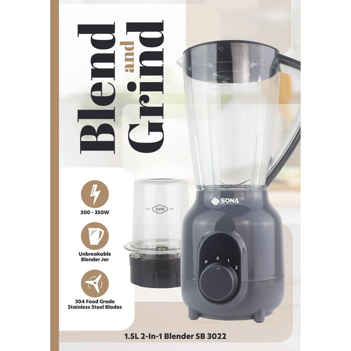 Sona 1.5L 2 In 1 Blender