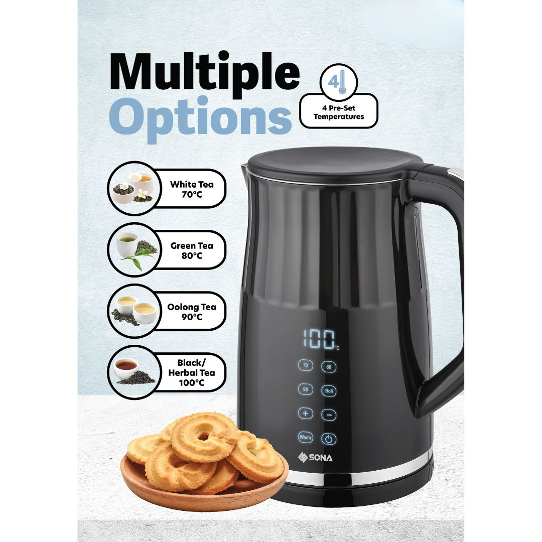 Sona 1.7L Digital Double Layer Kettle