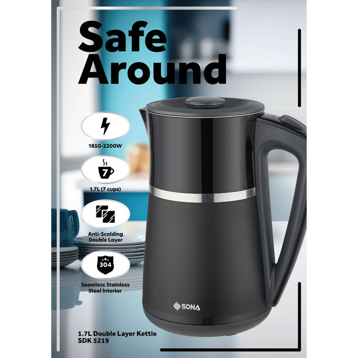 Sona 1.7L Double Layer Kettle