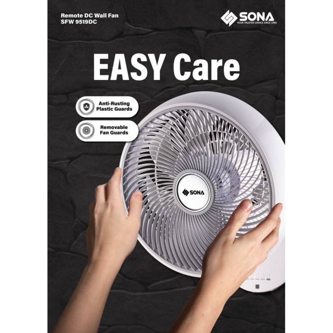 Sona 16” Remote DC Wall Fan