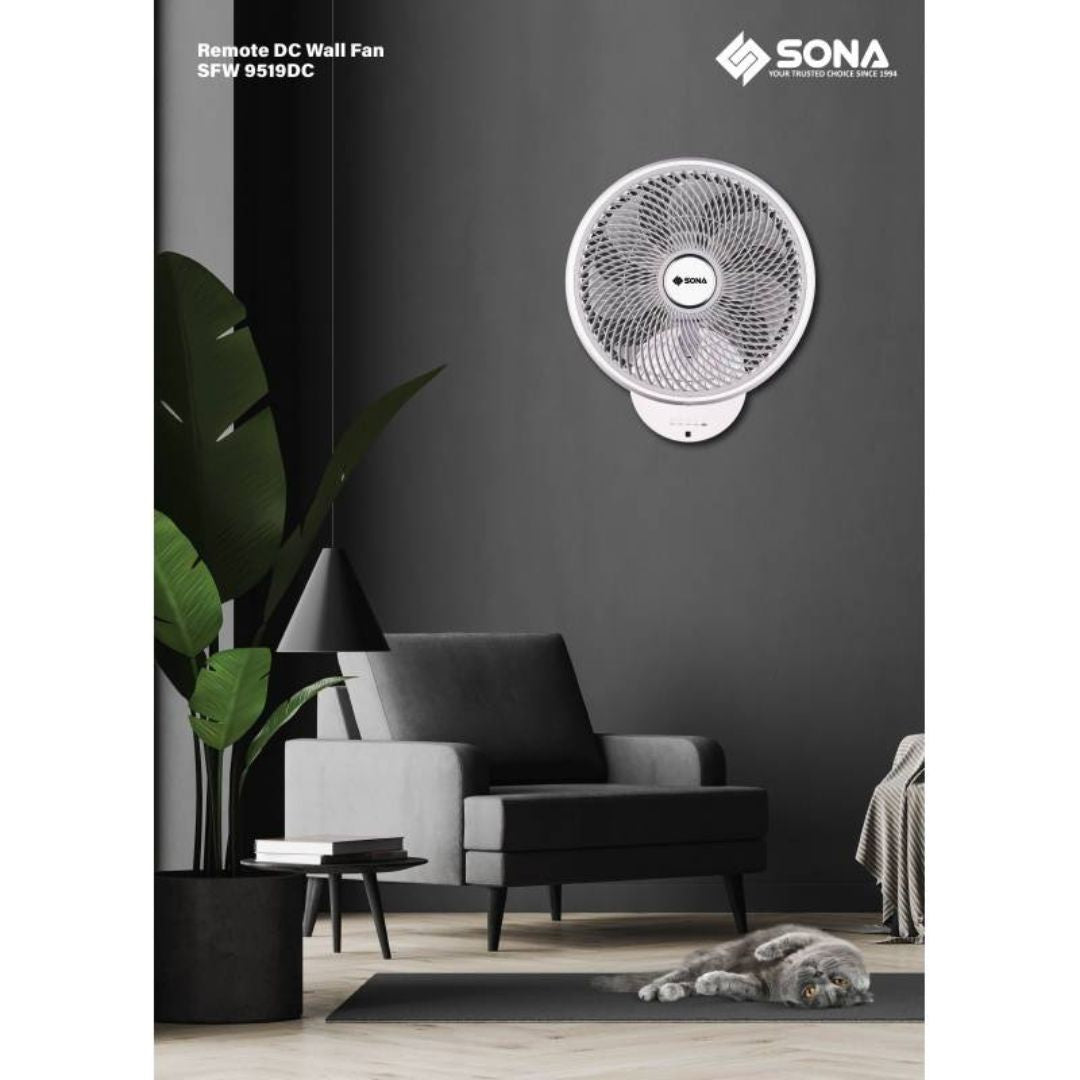 Sona 16” Remote DC Wall Fan