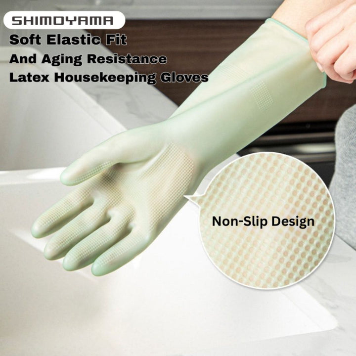 Shimoyama Latex Cleaning Glove Green
