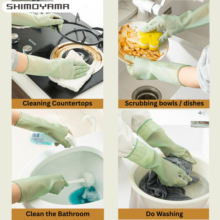Shimoyama Latex Cleaning Glove Green