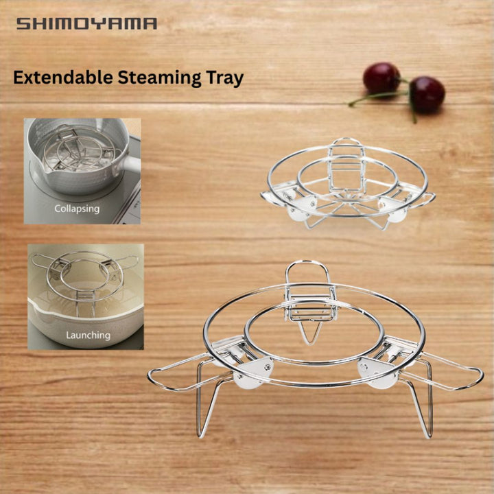 Shimoyama Stainless Steel Retractable Steam Rack