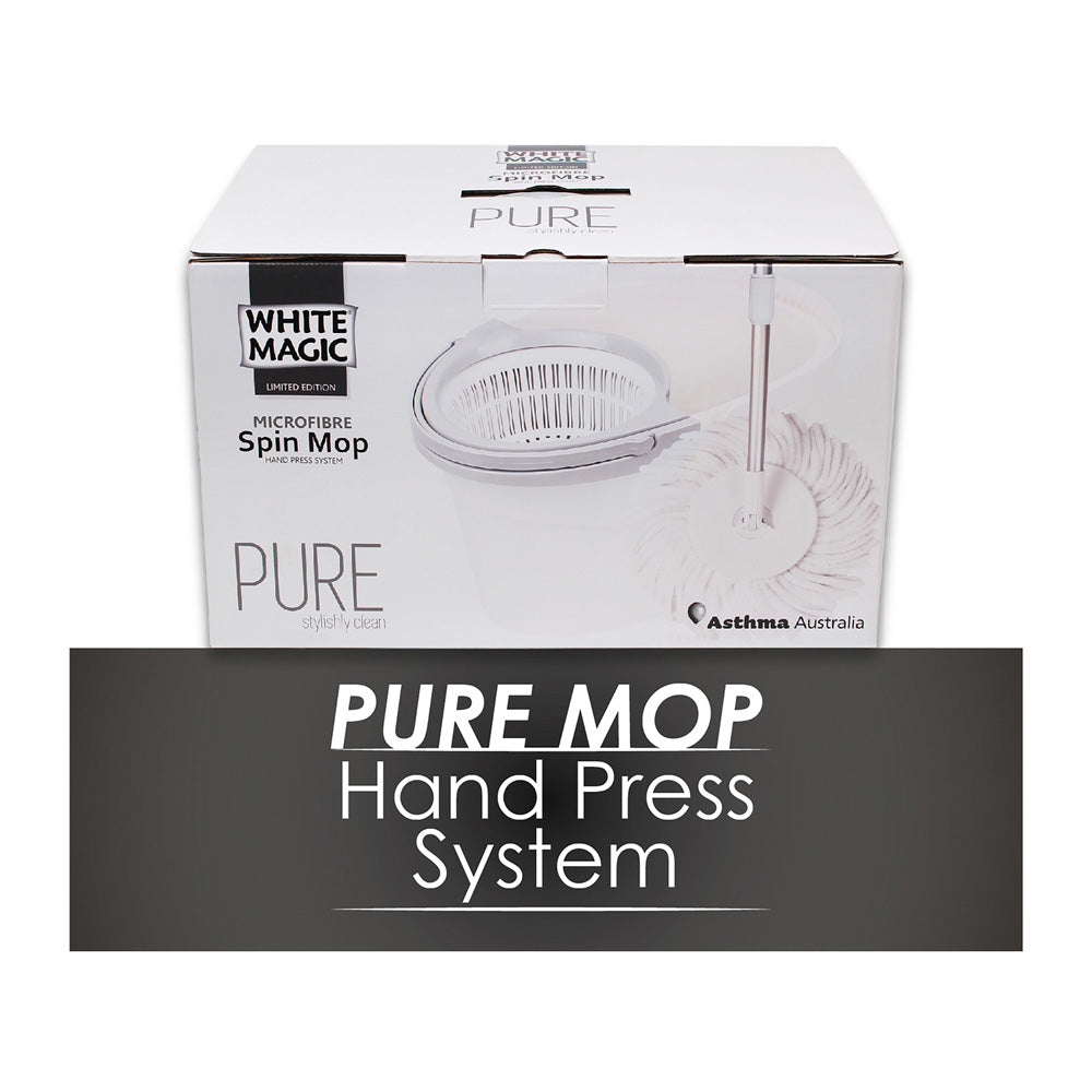 White Magic Pure Spin Mop Set (2 Heads with no Extension)