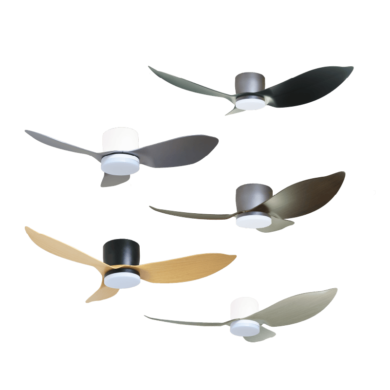 Mistral Ceiling Fan-36",Hugger, (DC40,L24W) Solar36-BK/GY Black/Grey