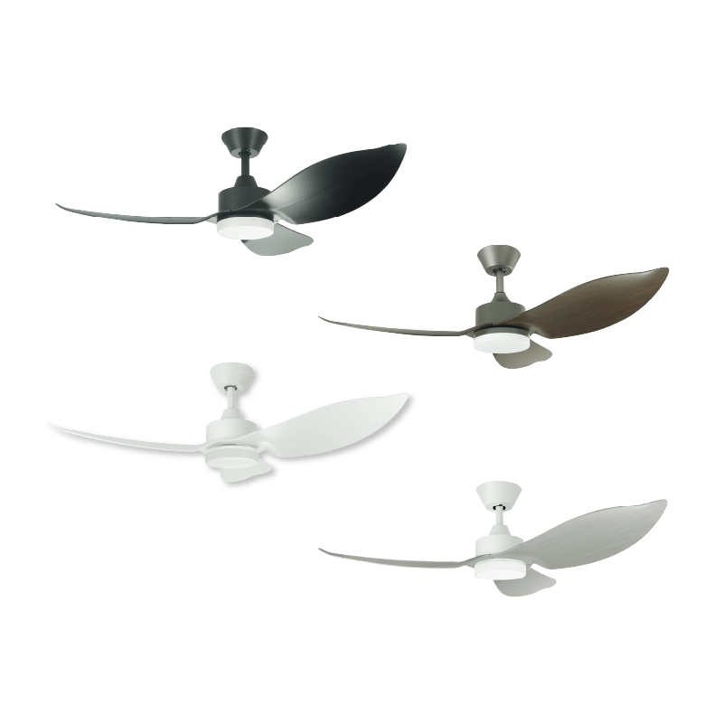 Mistral Ceiling Fan-36",64W (DC 40W,L 24W) Space36-BK/BK Black
