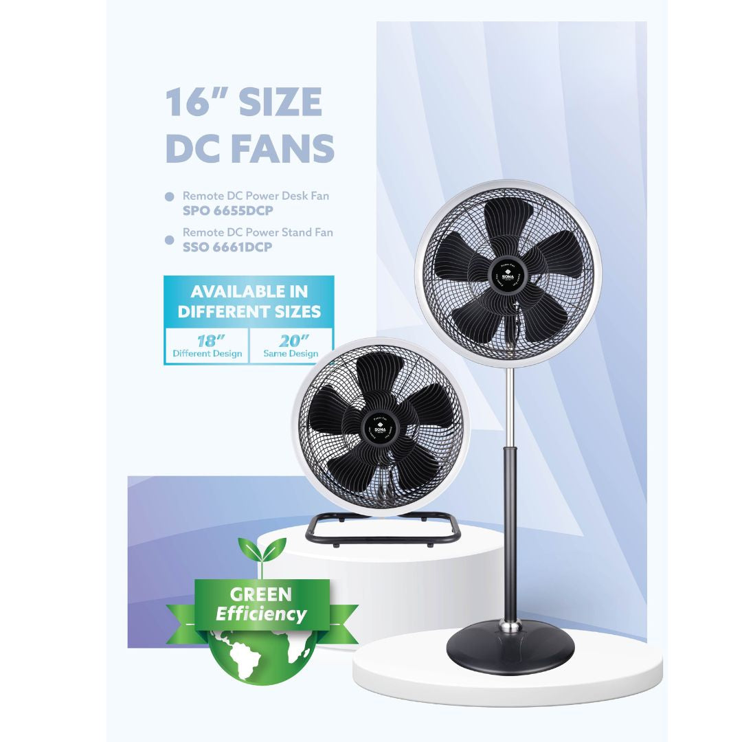 Sona Remote DC Power Desk Fan