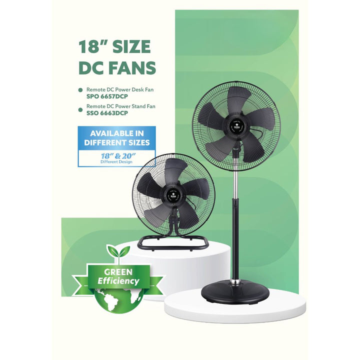 Sona Remote DC Power Desk Fan