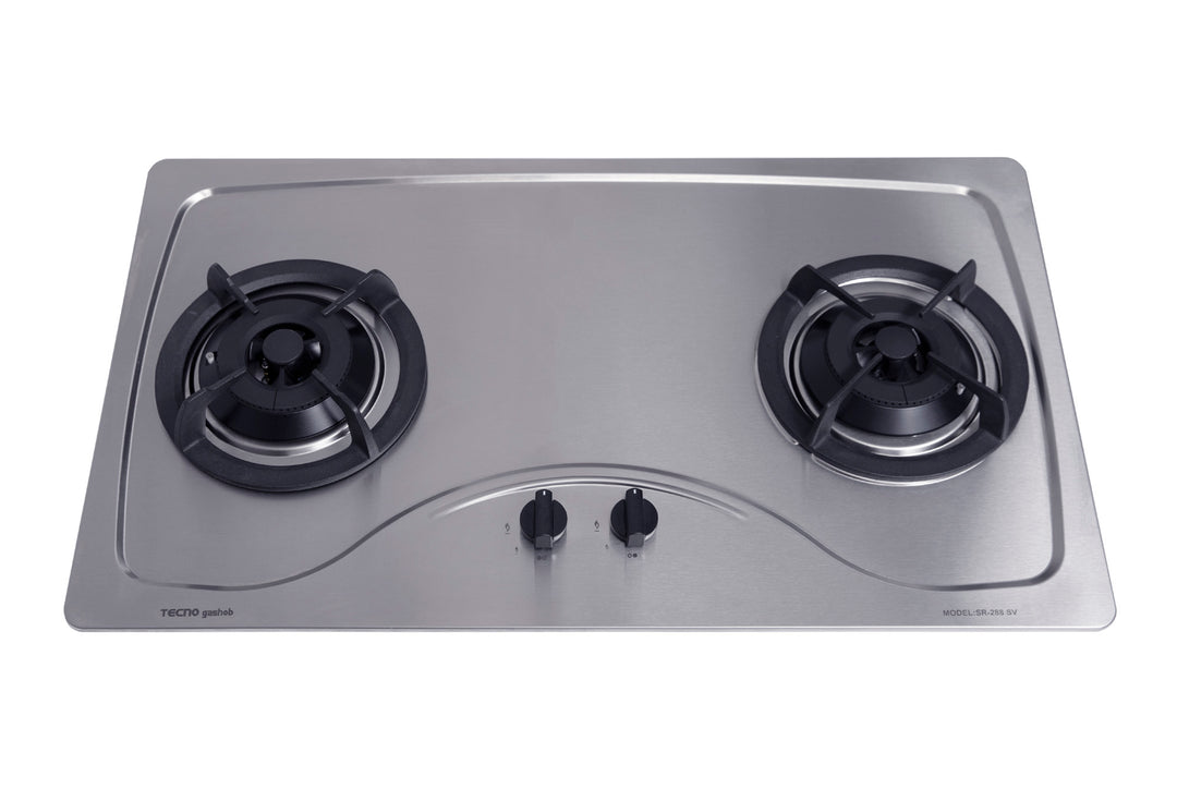 Stainless Steel Hob — Stainless Steel — 86cm, V.V.S; 2 Burners (2x Big)