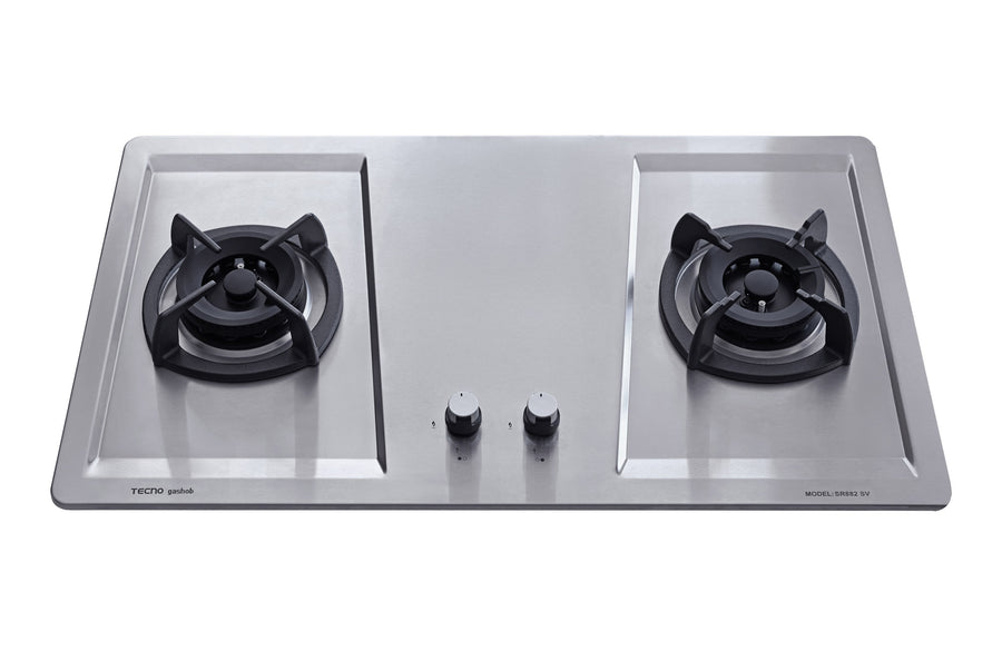 Stainless Steel Hob — Stainless Steel — 86cm, V.V.S, INFERNO*; 2 Burner (2x Big Burner)