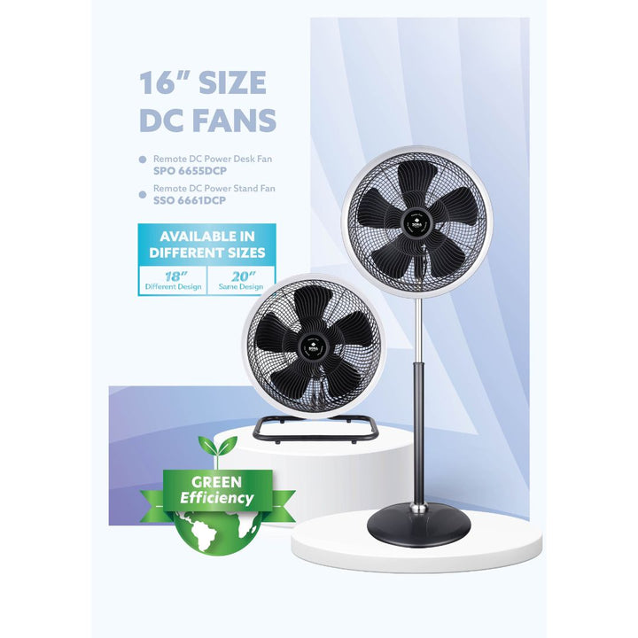 Sona Remote DC Power Stand Fan