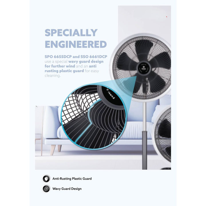 Sona Remote DC Power Stand Fan