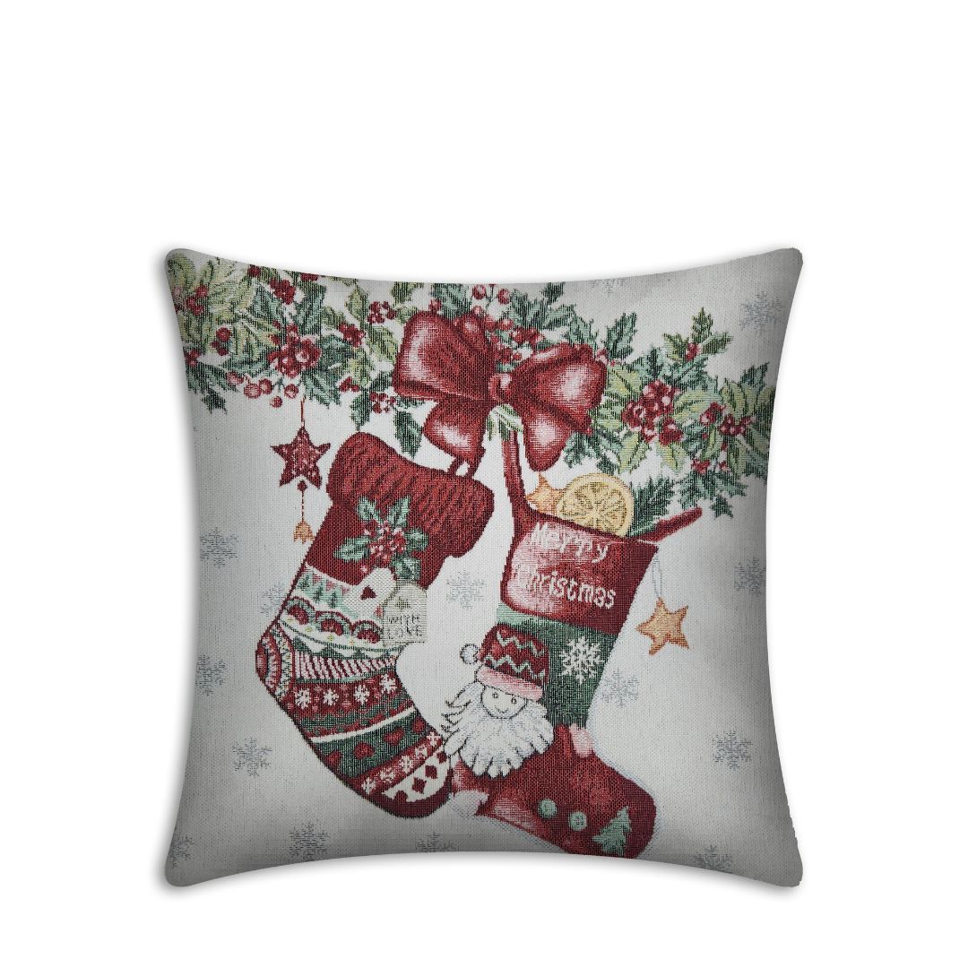 Rapee Stockings Luxury Chenielle Jacquard Weave Cushion Cover Natural