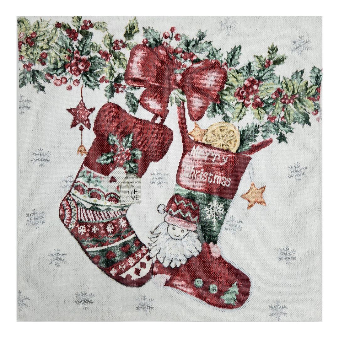 Rapee Stockings Luxury Chenielle Jacquard Weave Cushion Cover Natural