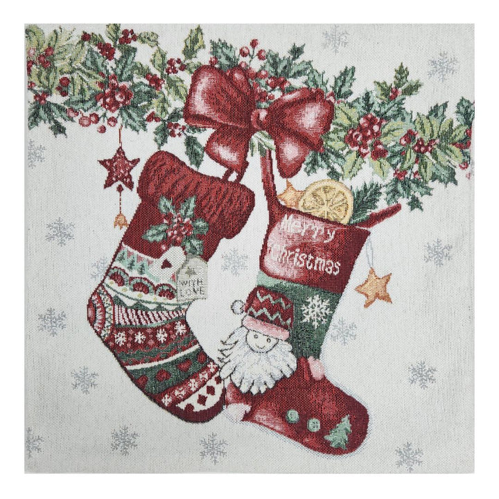 Rapee Stockings Luxury Chenielle Jacquard Weave Cushion Cover Natural