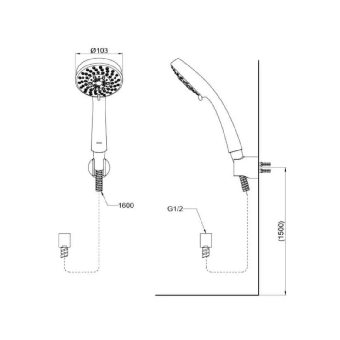 TOTO L Selection Shower Set TBW01018B
