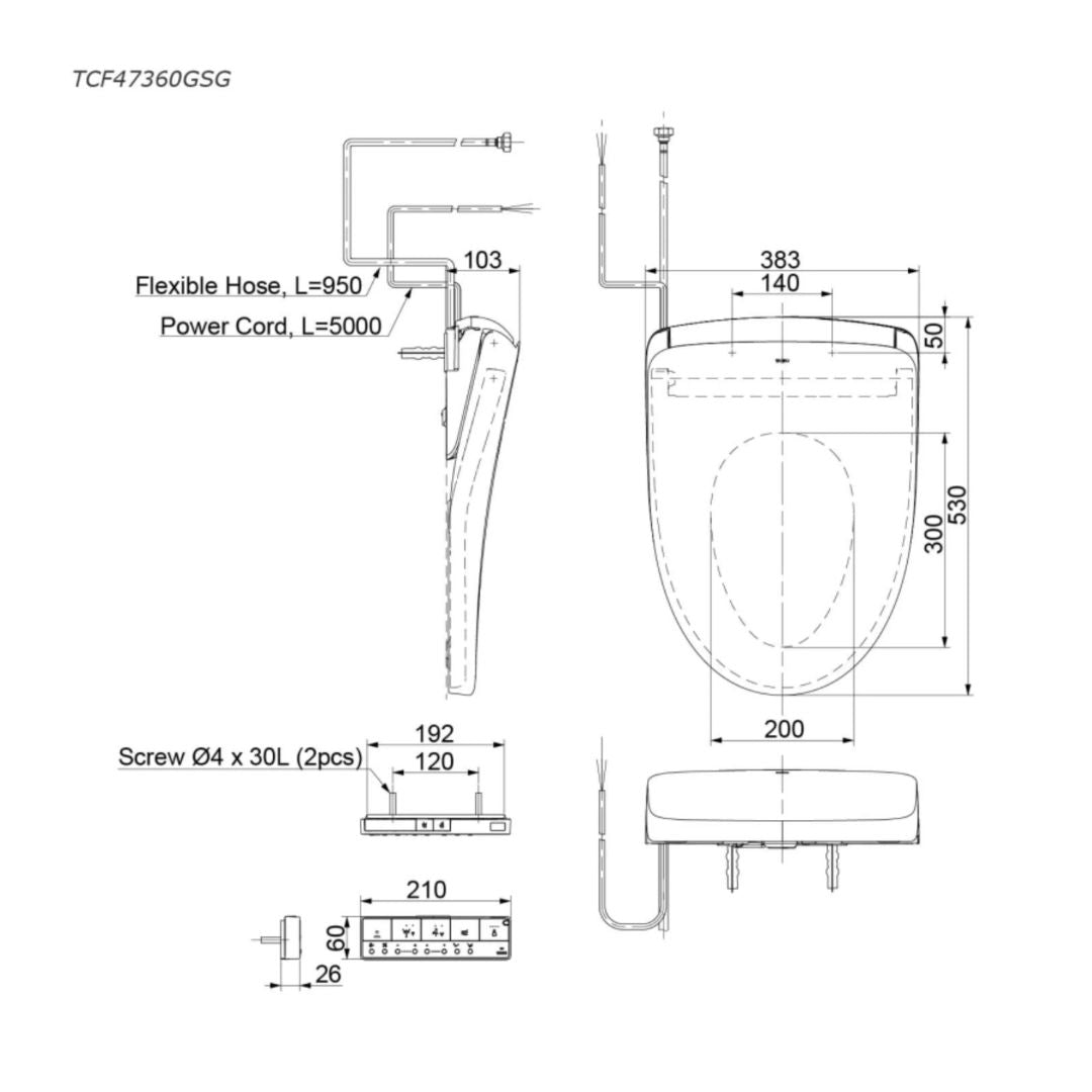 Toto Washlet TCF47360GSG Set