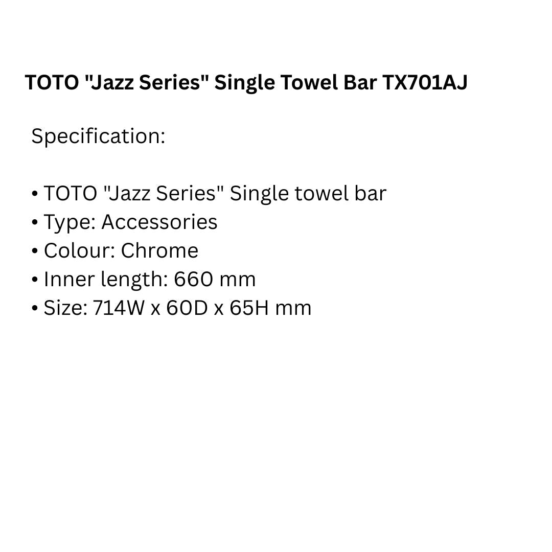 TOTO "Jazz Series" Single Towel Bar TX701AJ