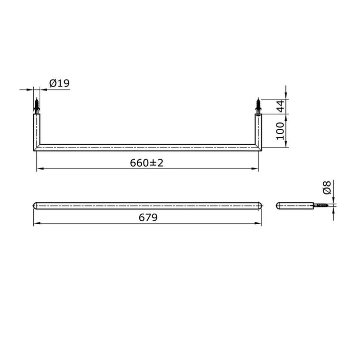 TOTO "Arctiq Series" Matte Black Towel Bar TX701M3A#MB