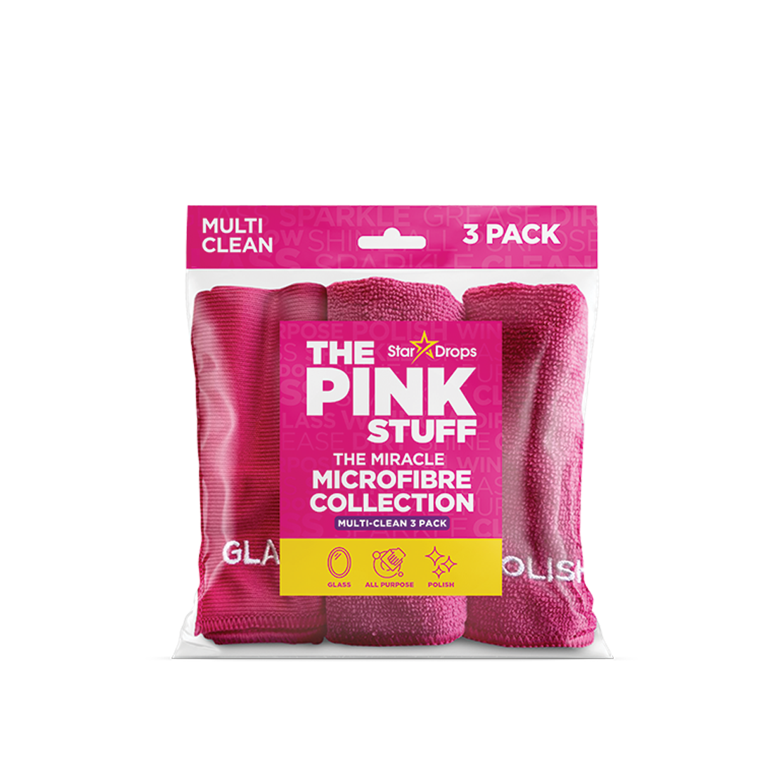 The Pink Stuff  Microfibre Cloths 3 pcs/ PACK