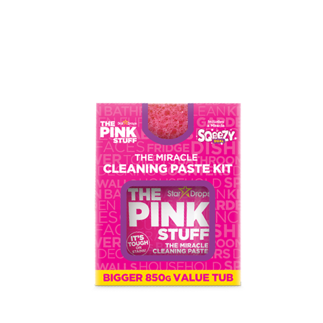 The Pink Stuff Paste 850g And Sqeezy Dual Sponge Scrubber Kit