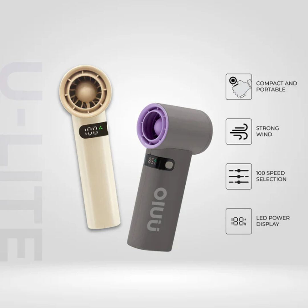 NNIO U-Lite High Speed Portable Handheld Fan
