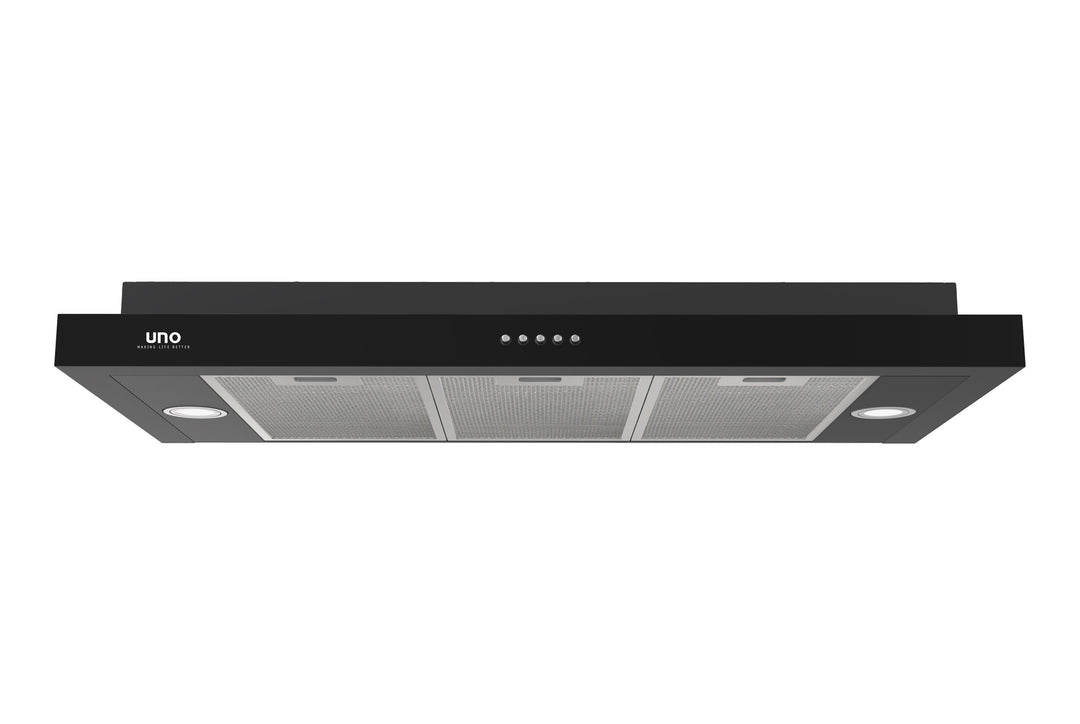 Slim Line Hood — Black — 90cm, 3 Motors, 825m³/h