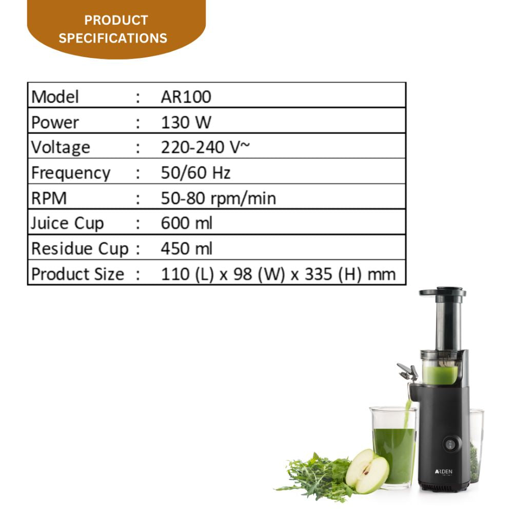 Arden Cold Press Slow Juicer