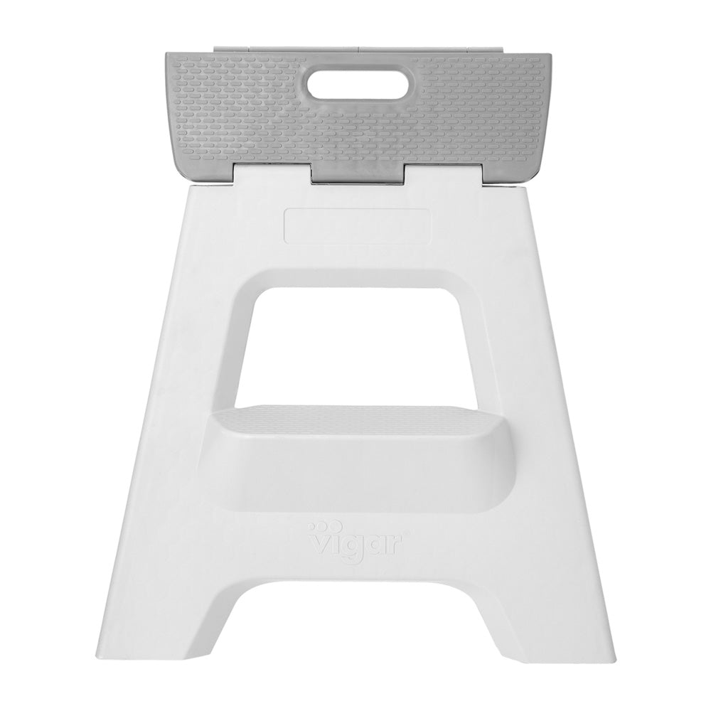 Vigar Compact 2 Step Grey Foldable 40cm Stool