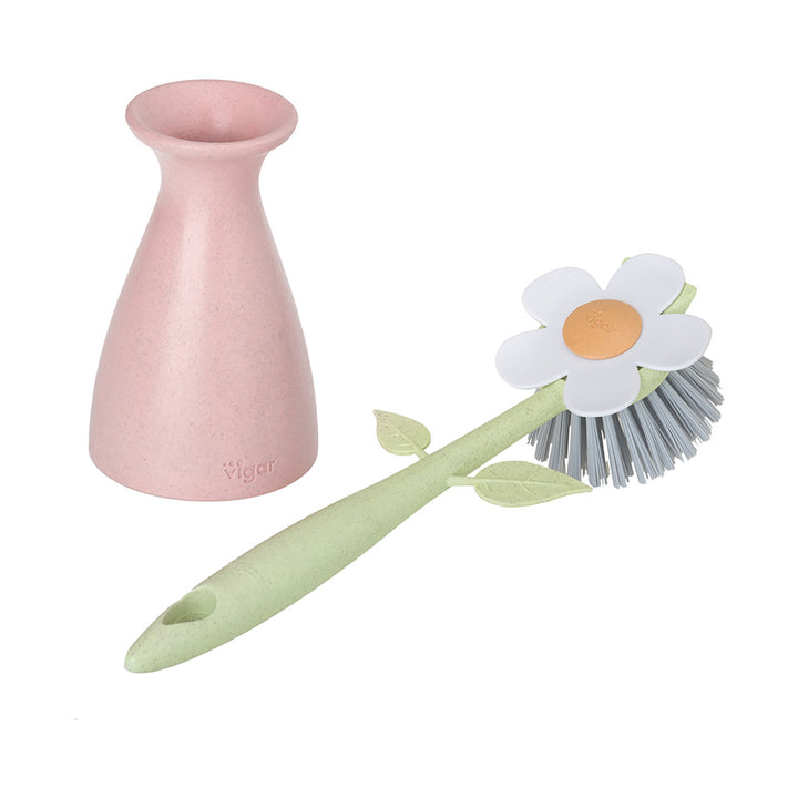 Vigar Florganic Dish Brush With Vase