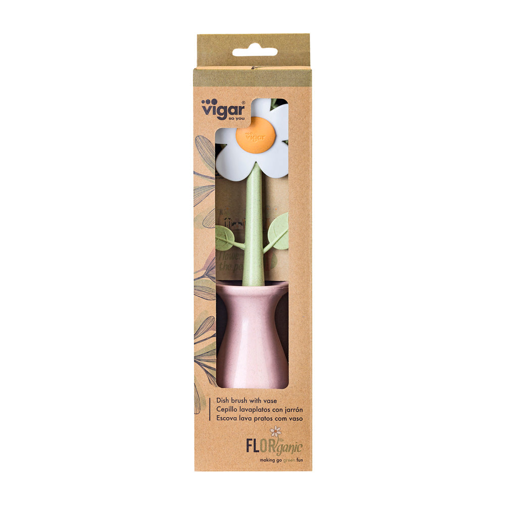 Vigar Florganic Dish Brush With Vase