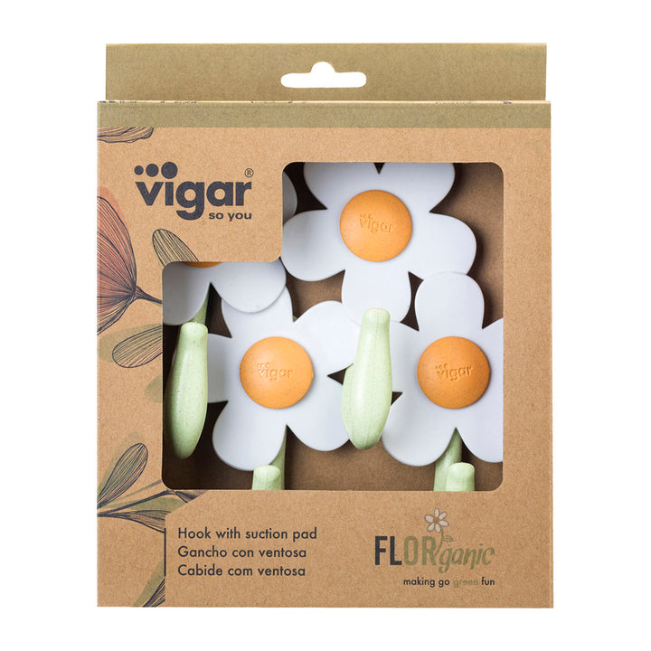 Vigar Florganic Hook With Suction 4pc