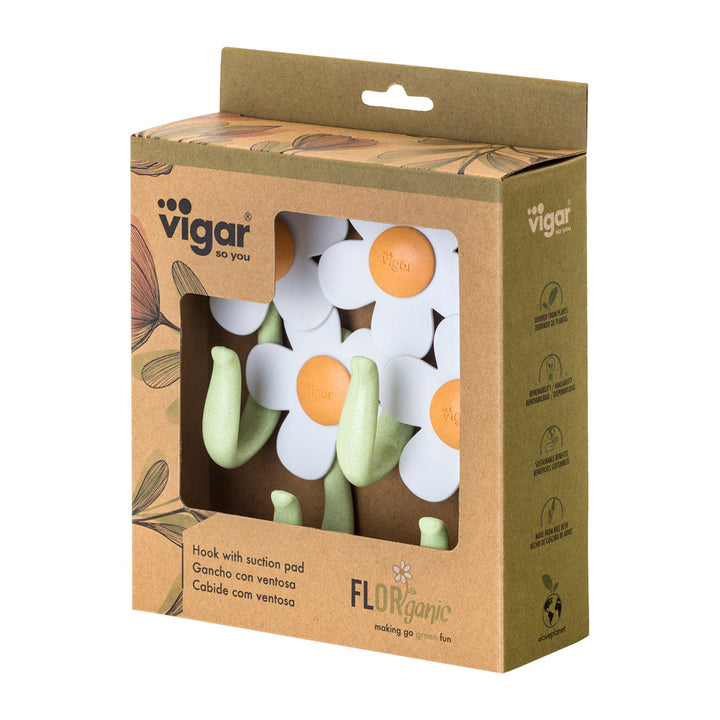 Vigar Florganic Hook With Suction 4pc