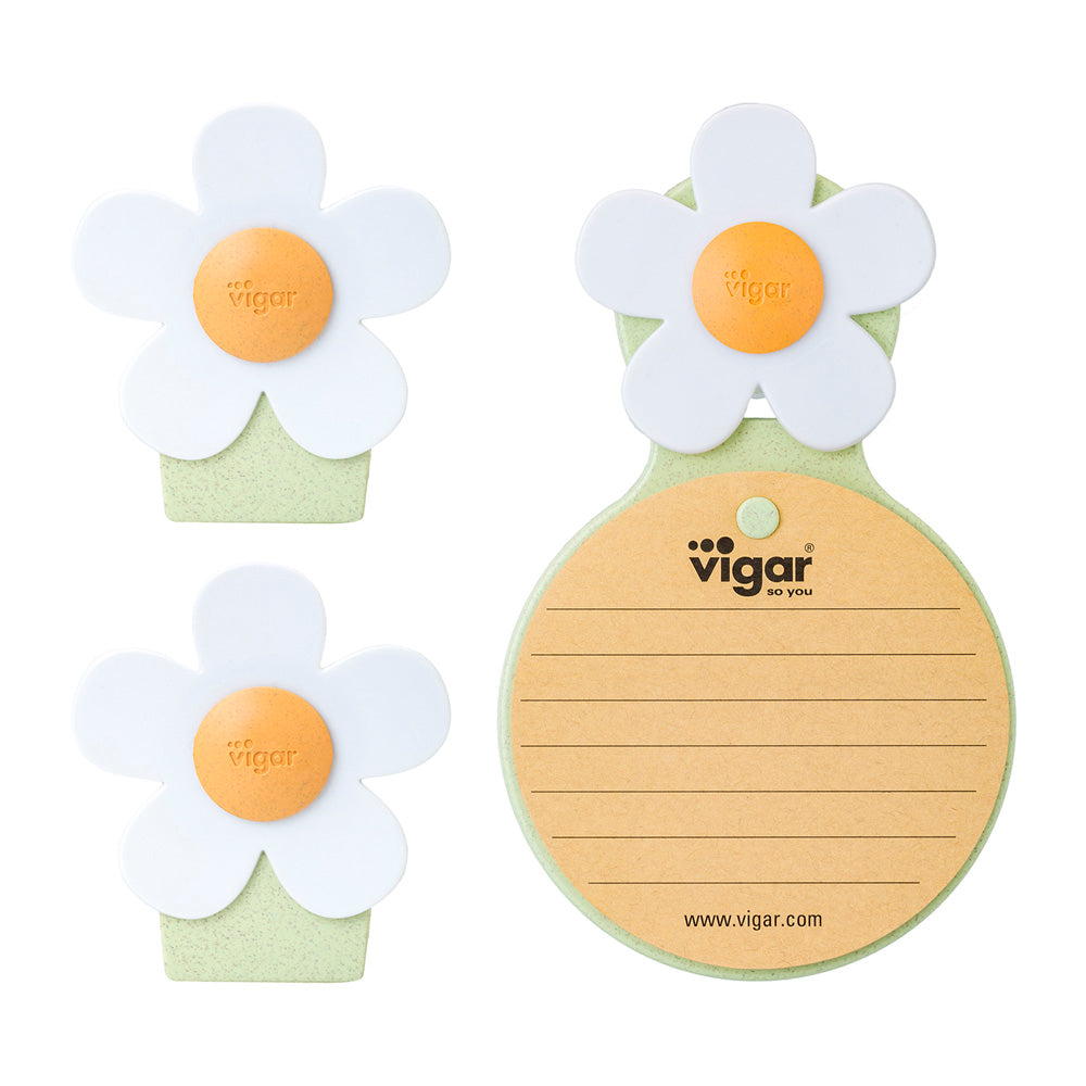 Vigar Florganic Notebook With Suction + Magnet Clip 2pc Set