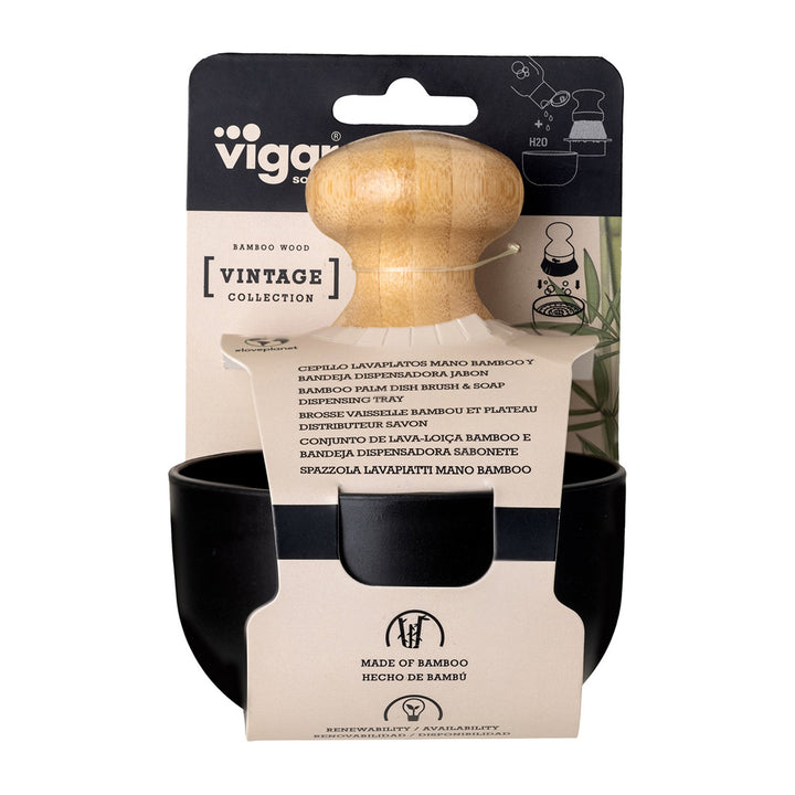 Vigar Vintage Bamboo Palm Brush Set