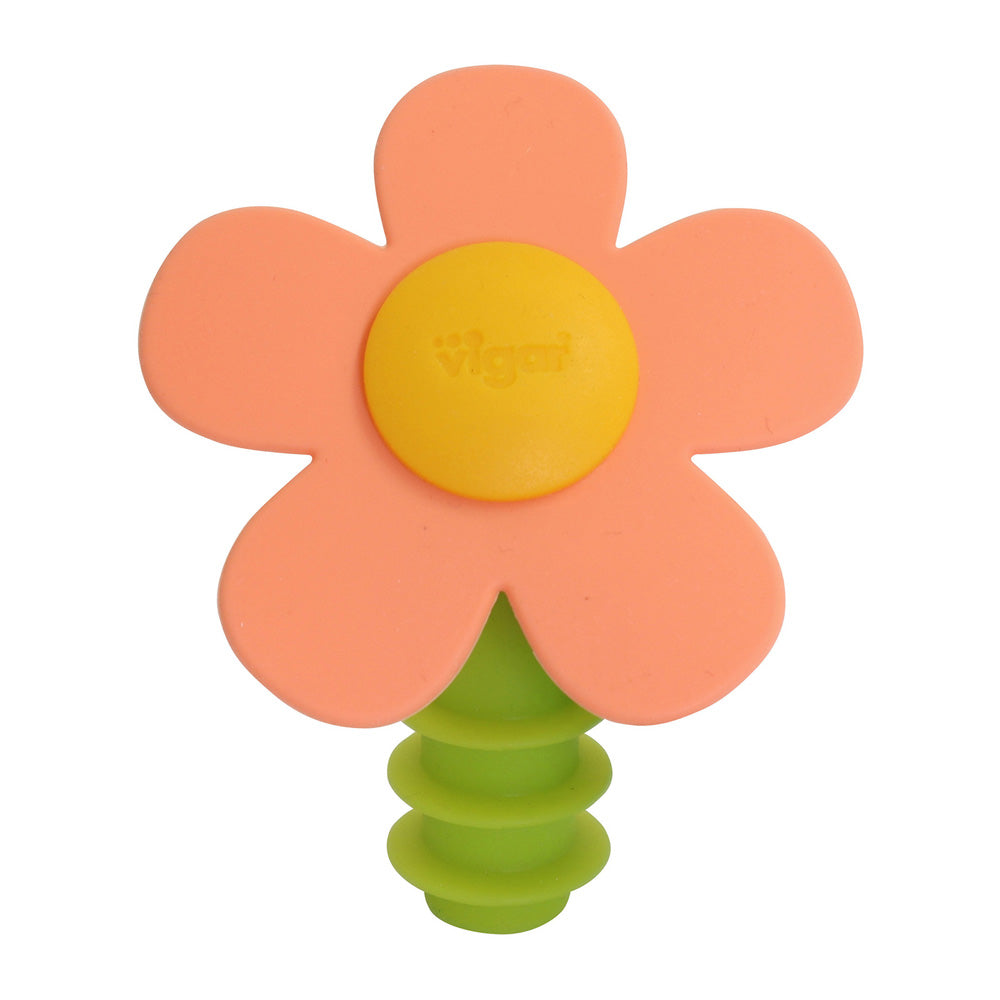 Vigar Flower Power Silicone Assorted Bottle Stopper