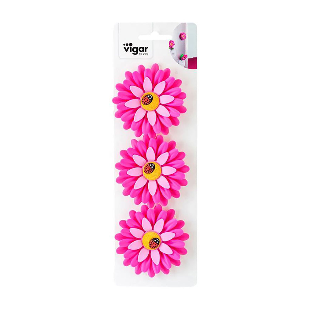 Vigar Flower Power Pink Magnet 3pc